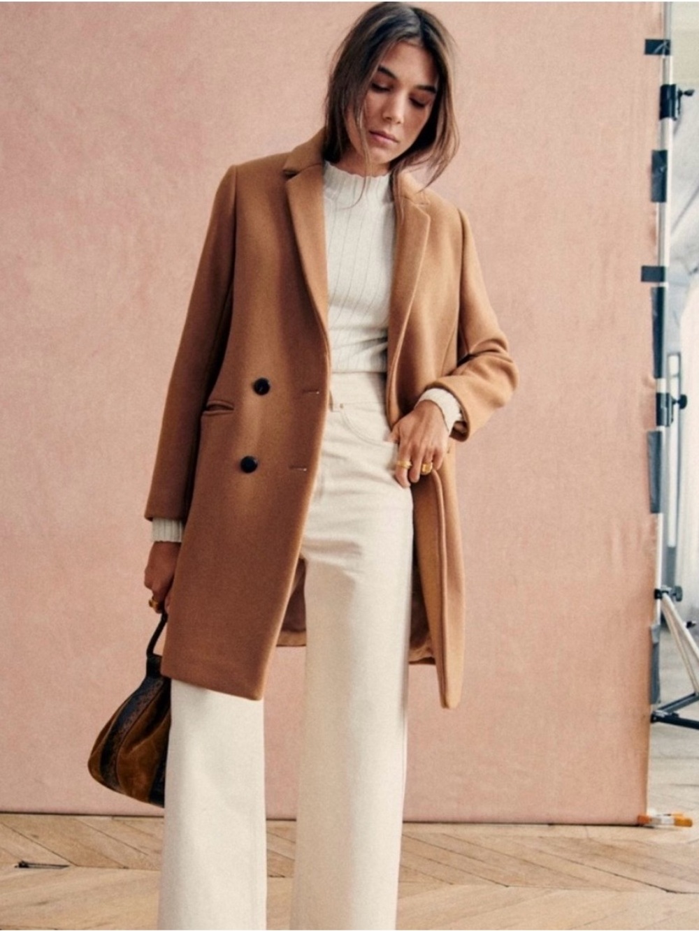 Sezane Johnson Coat in Camel- Size 2/ XS